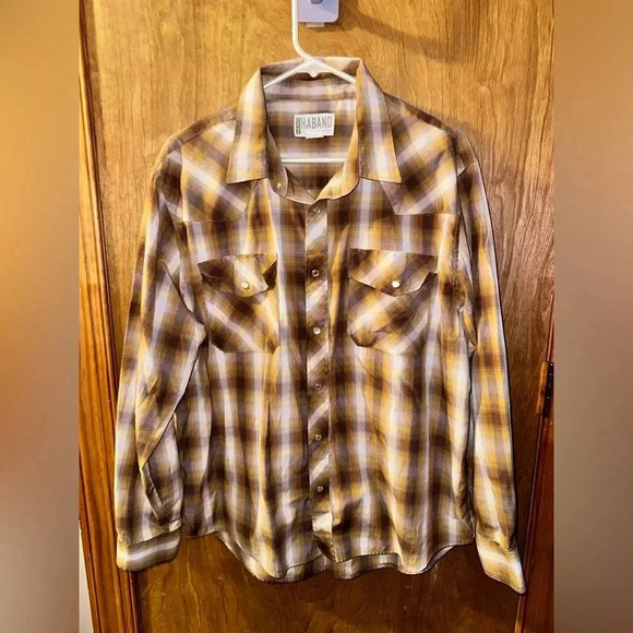 Haband Plaid Pearl Snap Up - Picture 1 of 4